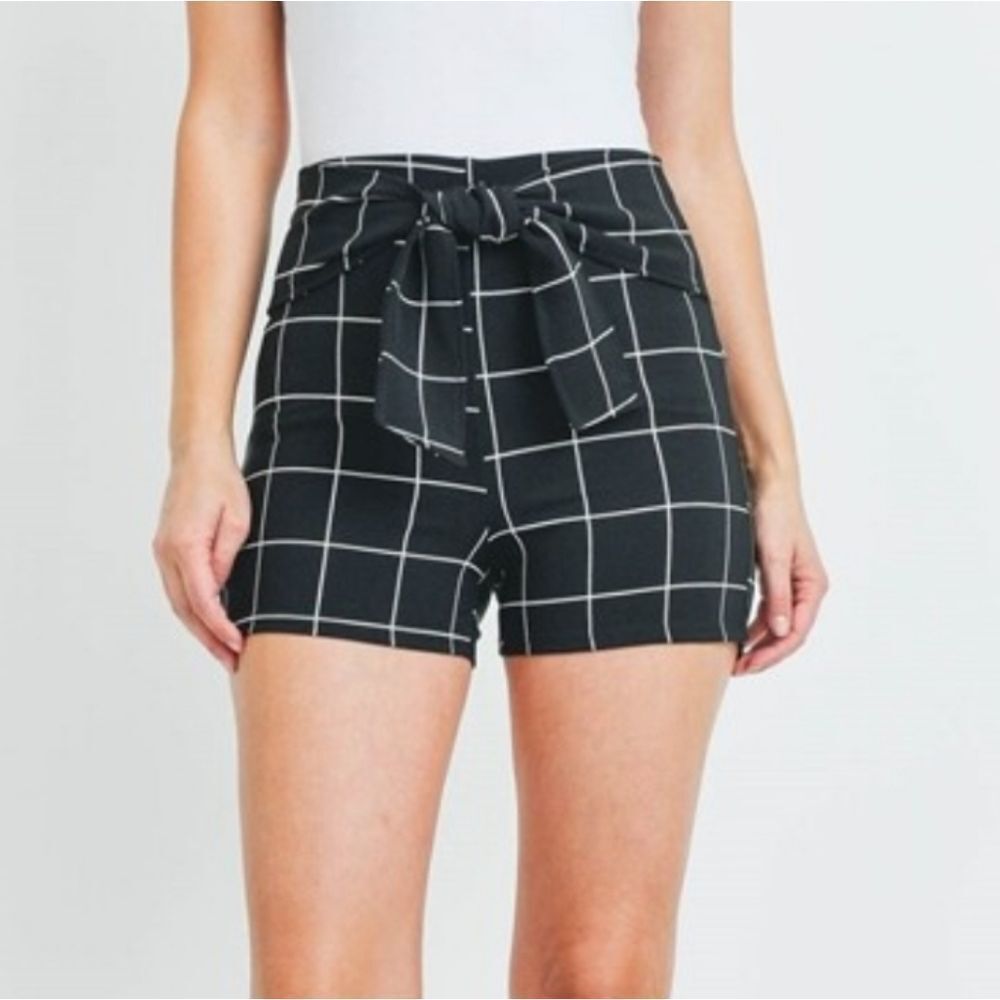 Have LA Blk/Wht Window Pane Tie Shorts